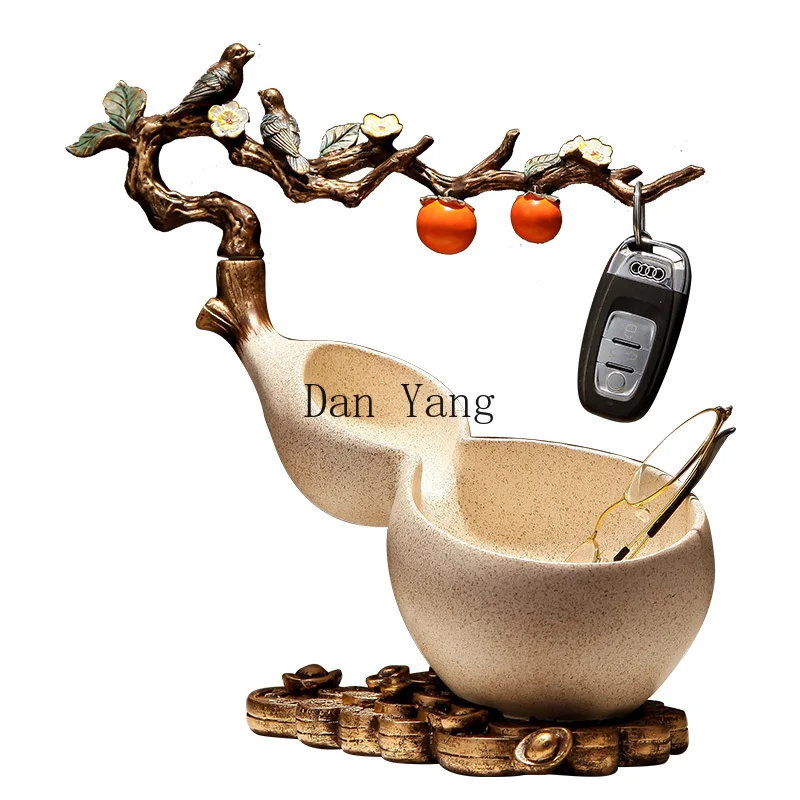 

dy new Chinese-style key storage entrance ornament home high-end living room gourd lucky decoration