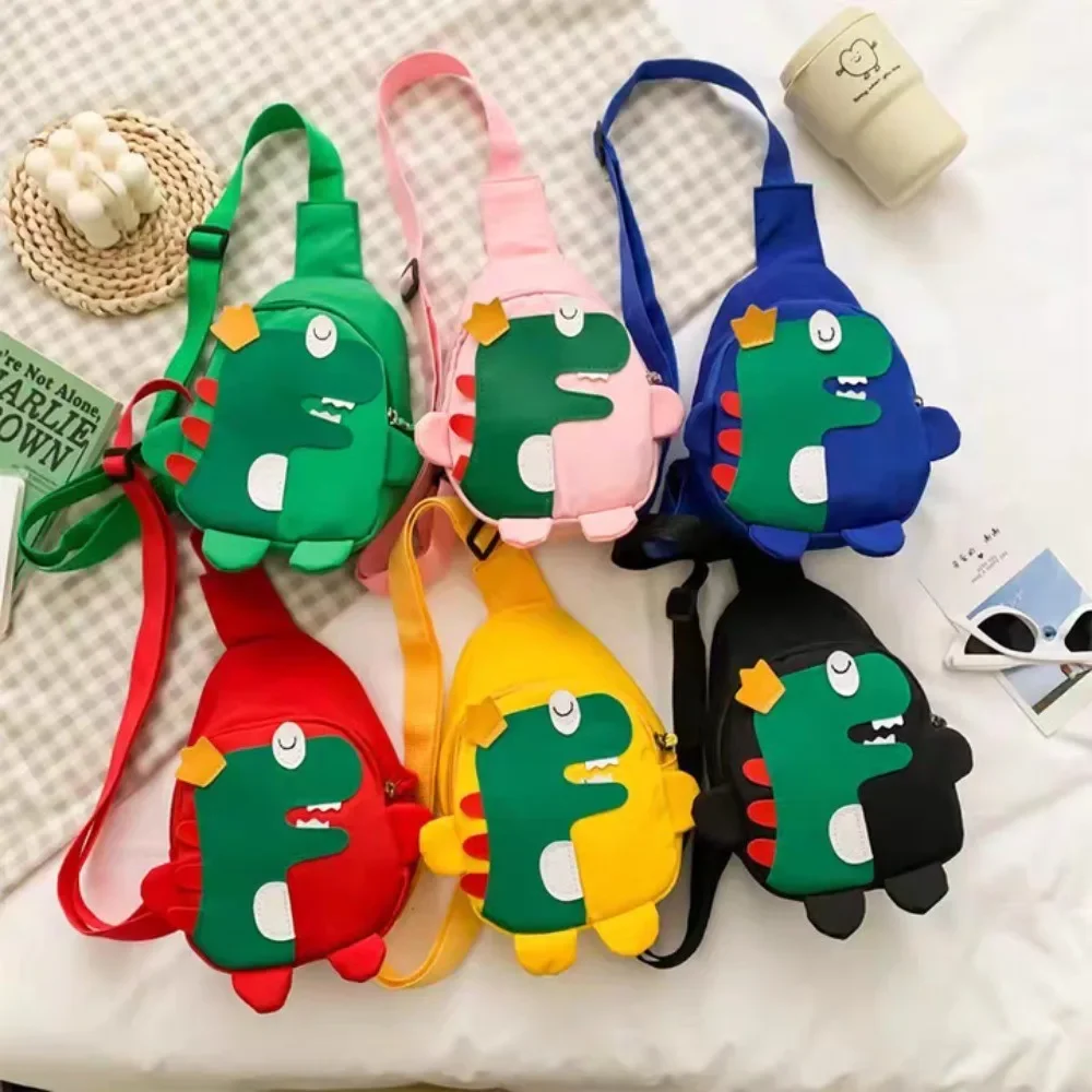 Borsa a tracolla con dinosauro per bambini dei cartoni animati Portamonete con zaino per ragazza carina