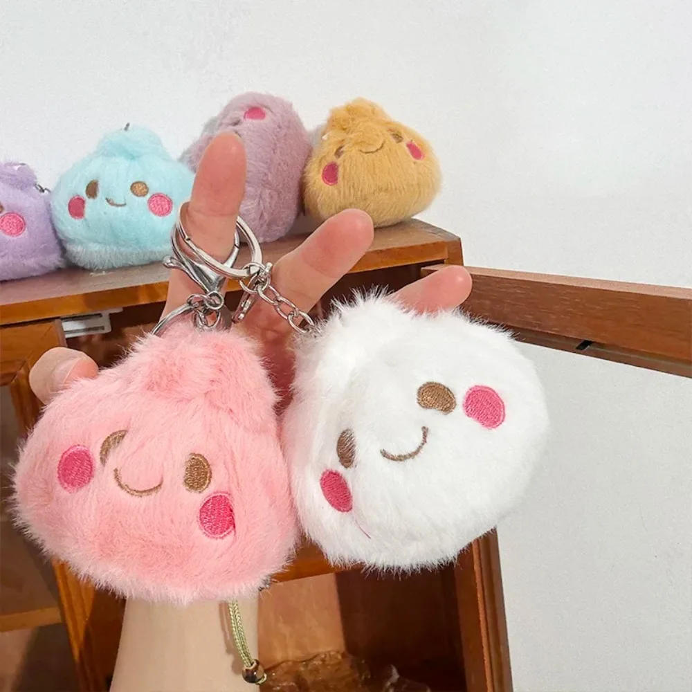 Plush Dumpling Squishy Keychain Soft Fluff Stuffed Buns Keyrings Fun Squishy Butter Stick Stress Relieve Pendent Relaxing Gifts - view 6