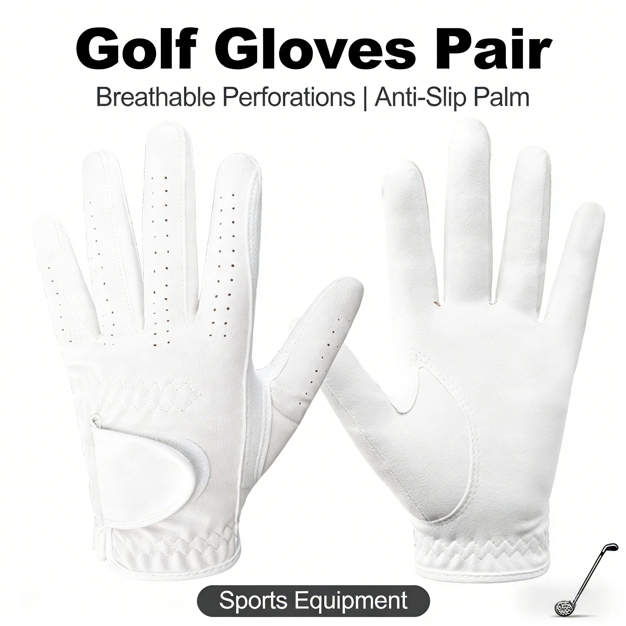 

Перчатки для гольфа Спортивная защита Мужские и женские противоскользящие прочные удобные замшевые дышащие спортивные перчатки с логотипом