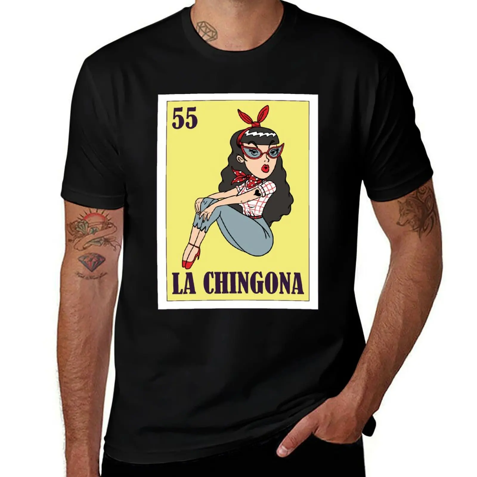 La Chingona Loteria de Mexico, 5 May Gift, Mexican Bingo T-Shirt vintage t shirts heavyweights Blouse mens shirts graphic tee