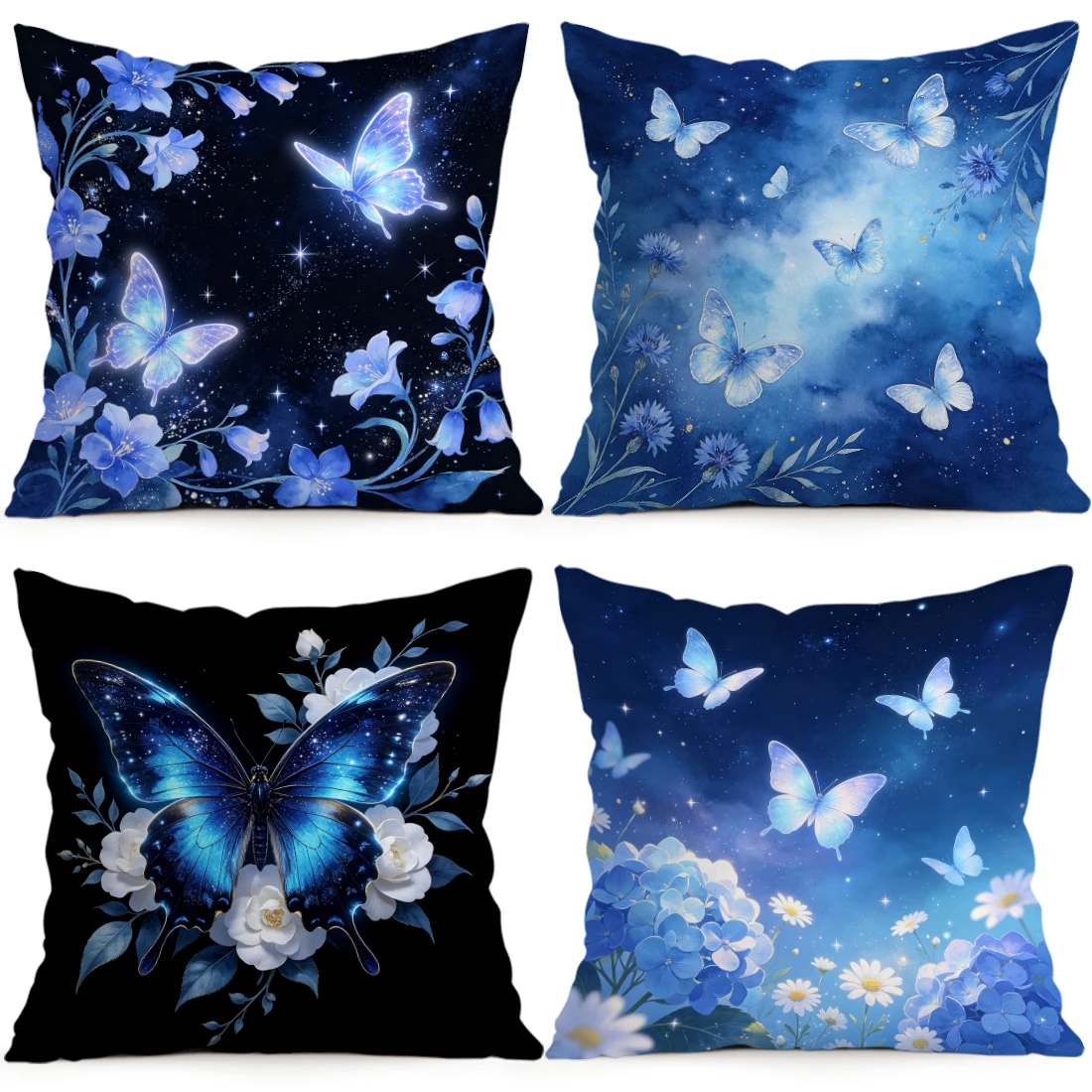 Sky Butterfly Series Pillowcase Printed Polyester 40/45/50cm Throw Pillowcover Decorative Sofa Cushion Pillowslip Home Decor