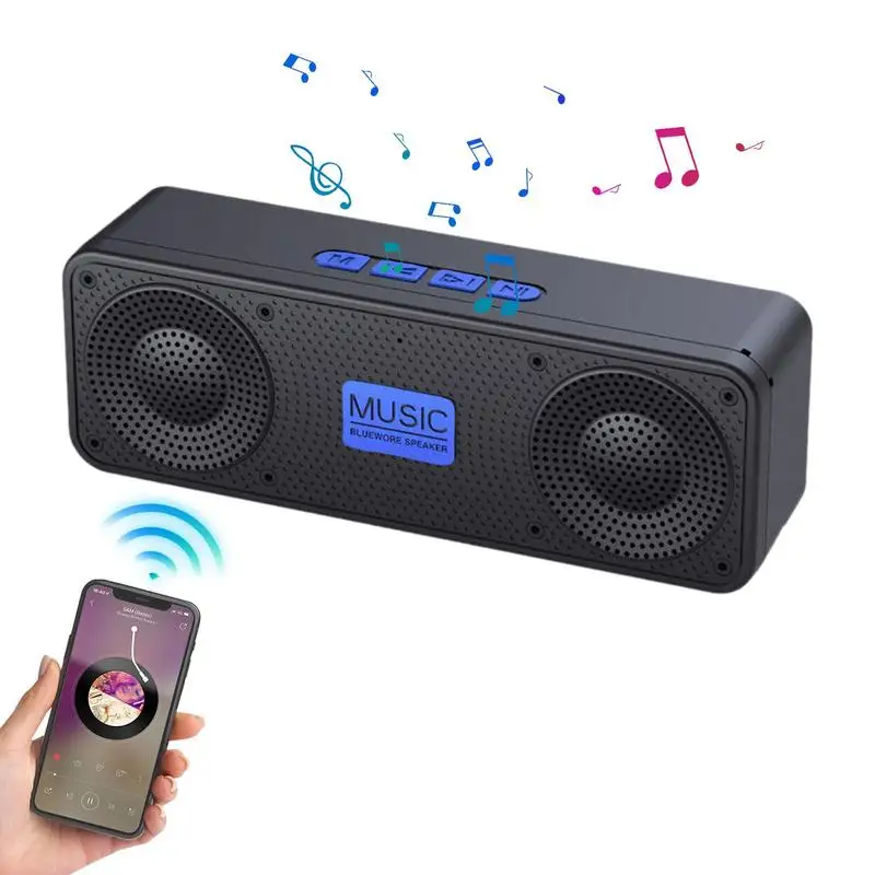 Портативная Беспроводная колонка с глубокими басами, Портативная колонка, портативная Водонепроницаемая Беспроводная колонка с усиленными басами 5.0 для дома