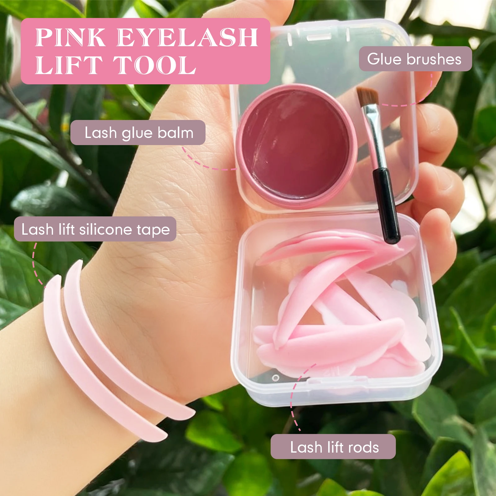 PERMANIA 17PC ラッシュリフトパッドラッシュリフトバーム液体シリコーンパッド再利用可能なラッシュパーマカバーまつげパーマキットメイクアップツール