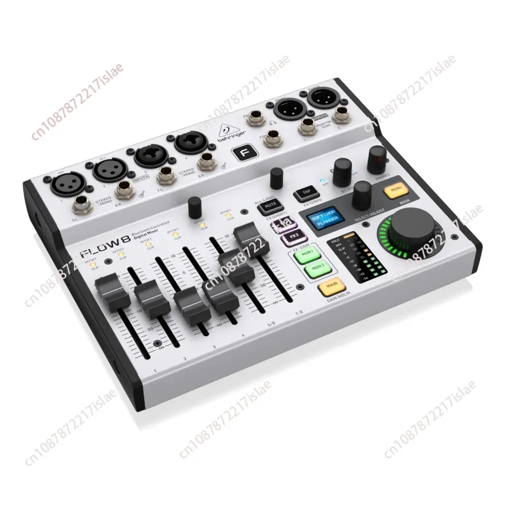 FLOW8 8-Input Digital Mixer USB/Audio Interface with 48V phantom power for optimum headroom