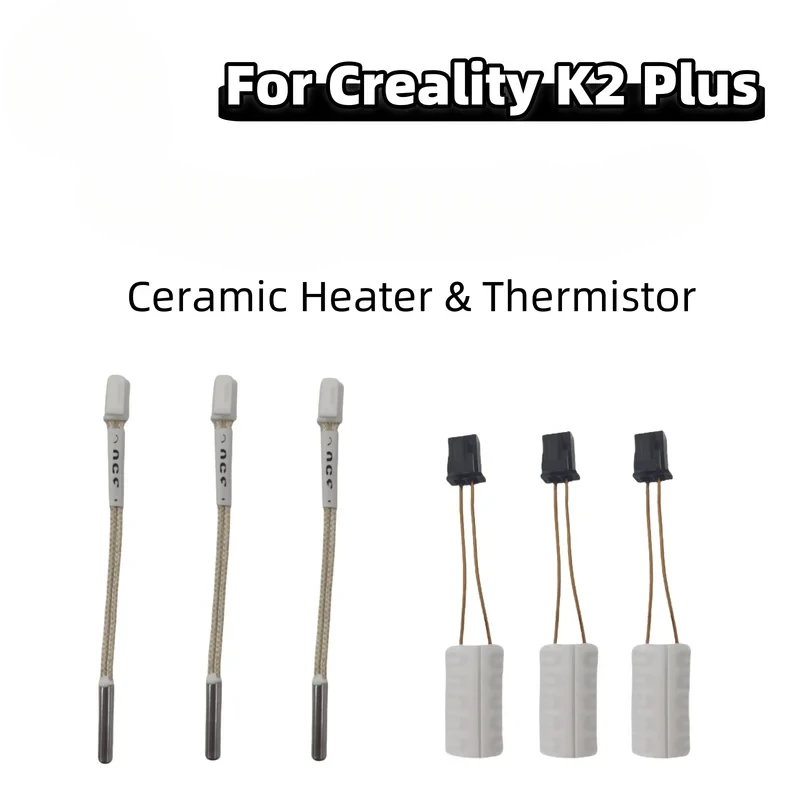 Ceramic Hotend Thermistor & Heating Tube for Creality K2 Plus