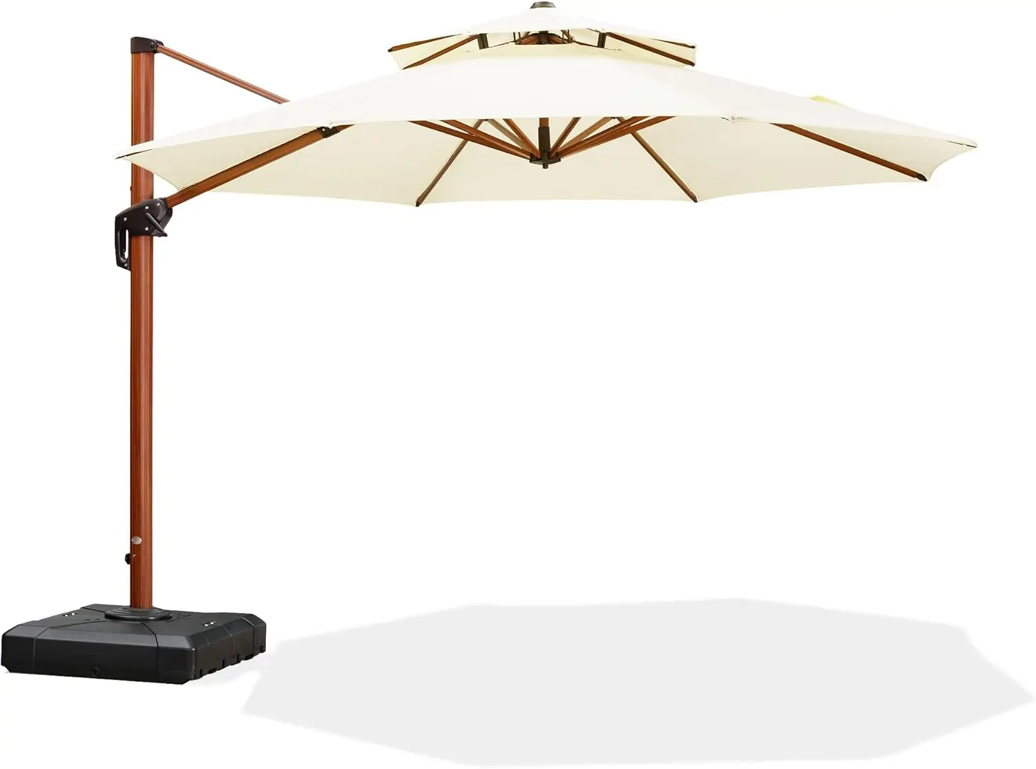 11ft مظلة فناء في الهواء الطلق مظلات مستديرة كبيرة ناتئ مظلة يندبروف أوفست المظلات الثقيلة مظلة واقية من الشمس