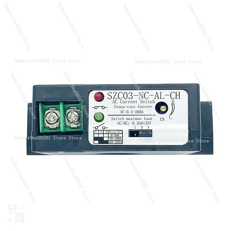 Current Sensing Switch AC 0-200A Normally Open, Control Switch Connected To AC DC SZC03-NC-AL-CH