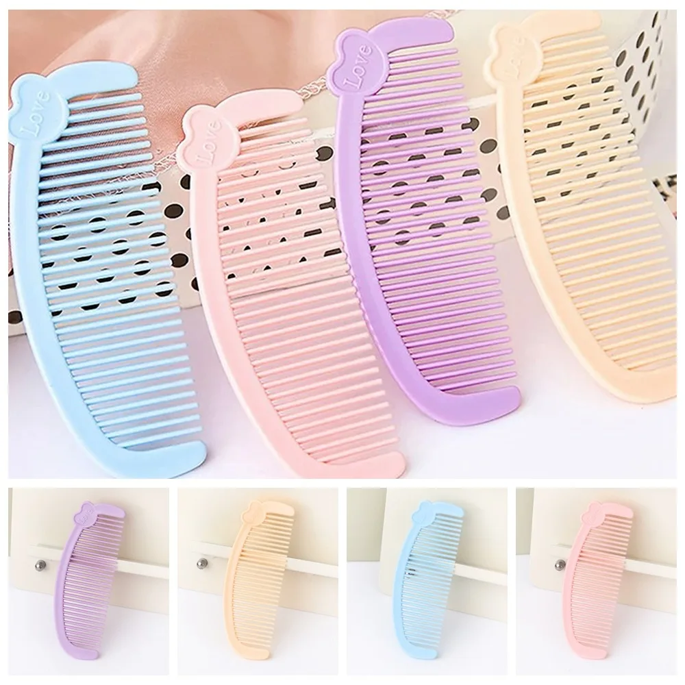 Hairdressing Comb Hair Care Mini Comb Love Smooth Cute Hair Comb Plastic Small Kids Hair Brush Little Girl