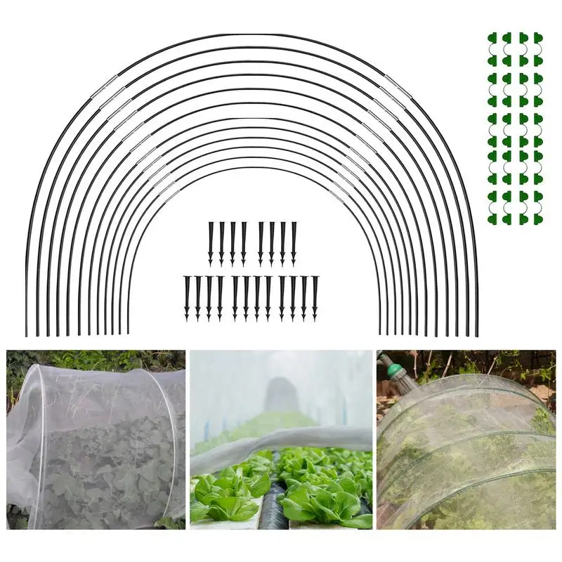 

Greenhouse Support Hoops Garden Grow Tunnel Seedling Tunnels Garden DIY Hoops Grow Tunnel for Mini Greenhouse