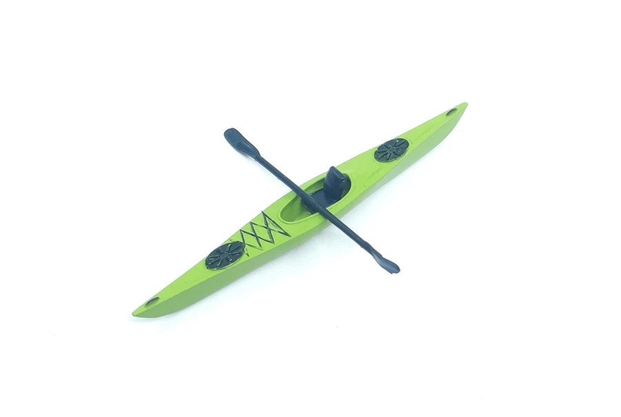 1PCS 1: 64 Ship Model Manual Simulation Single Kayak Color Camper Fishing Adventure Inflatable Boat