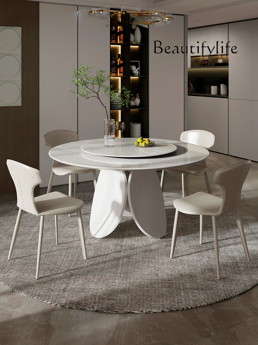 Marble Dining-Table Natural Luxury Stone Dining Table High-Grade Dining Table Home Light Luxury New round Table