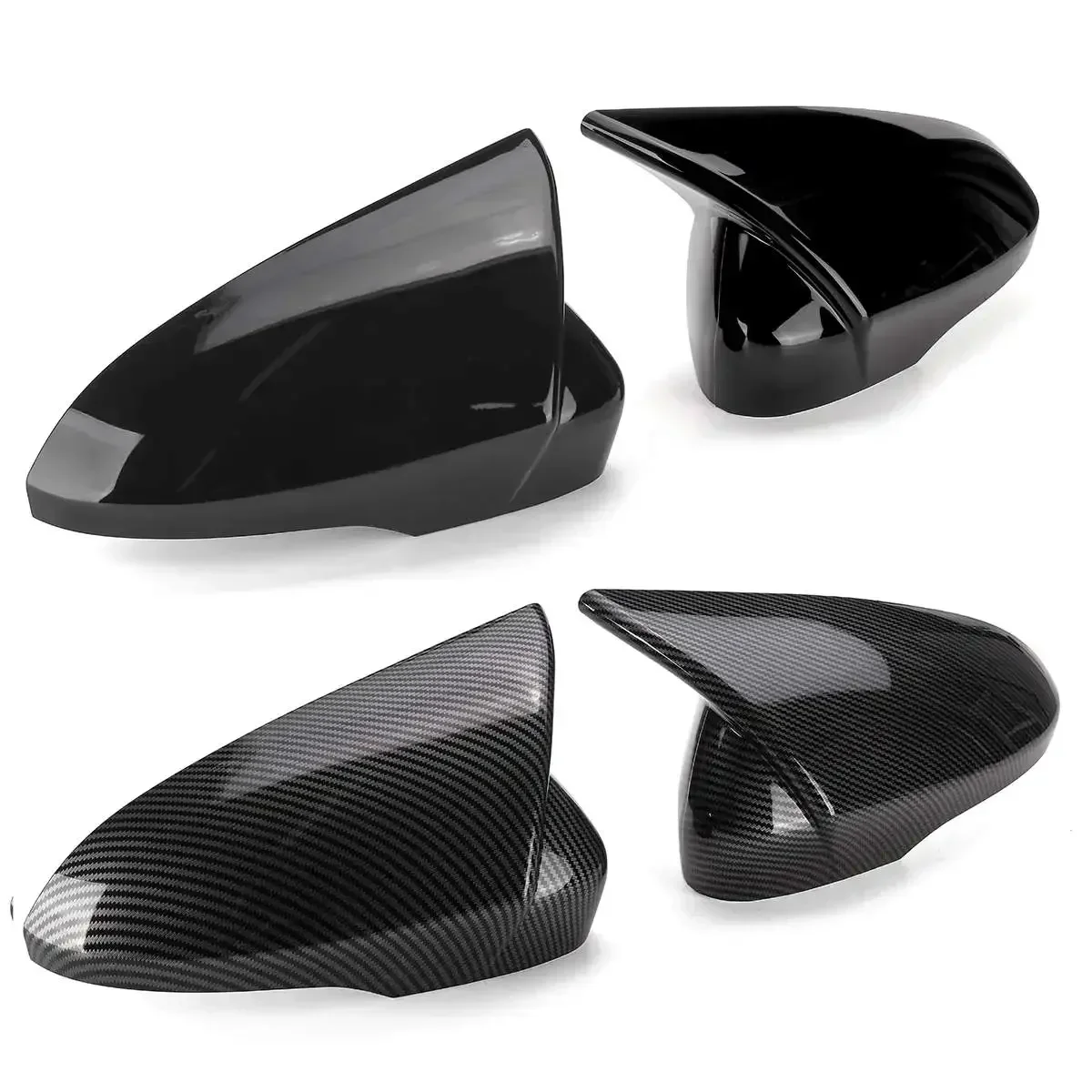 For Ford For Mondeo MK5 2014-2019 Rearview Side Mirror Cover Wing Cap Exterior Door Rear View Case Trim Carbon Fiber