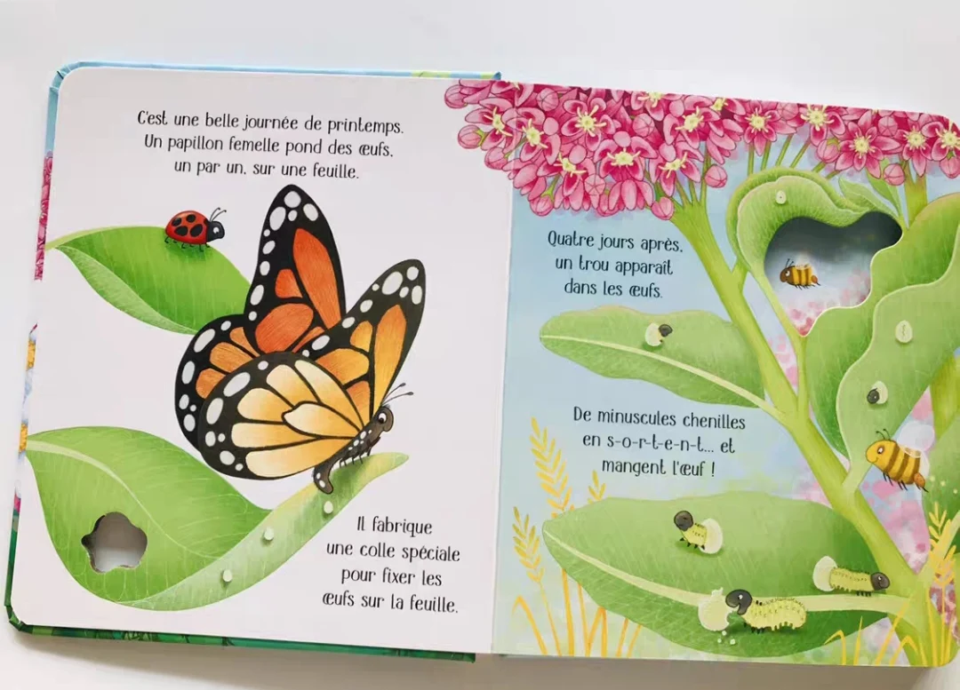 Parent Child Kids Toddler Baby French Learning Book Early Education Bedtime Story Lovely Cute Picture Cardboard Book Age 0-3