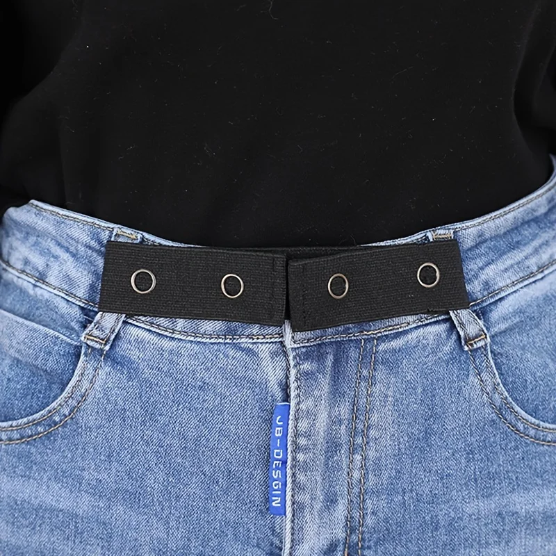 Waist Elastic Band, Adjustable Waist Extender Buckle, Polyester Waist Belt