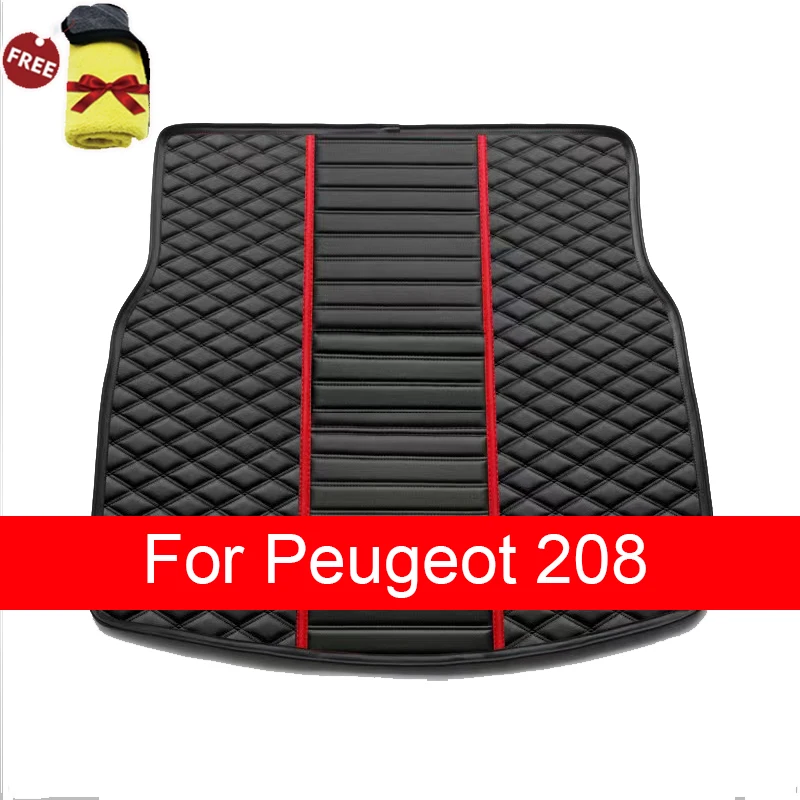 

Non-electric Auto Car Rear Trunk Mats For Peugeot 208 P21 2023 2022 2021 2020 Leather Rear Cargo Tray Trunk Mats Car Accessories