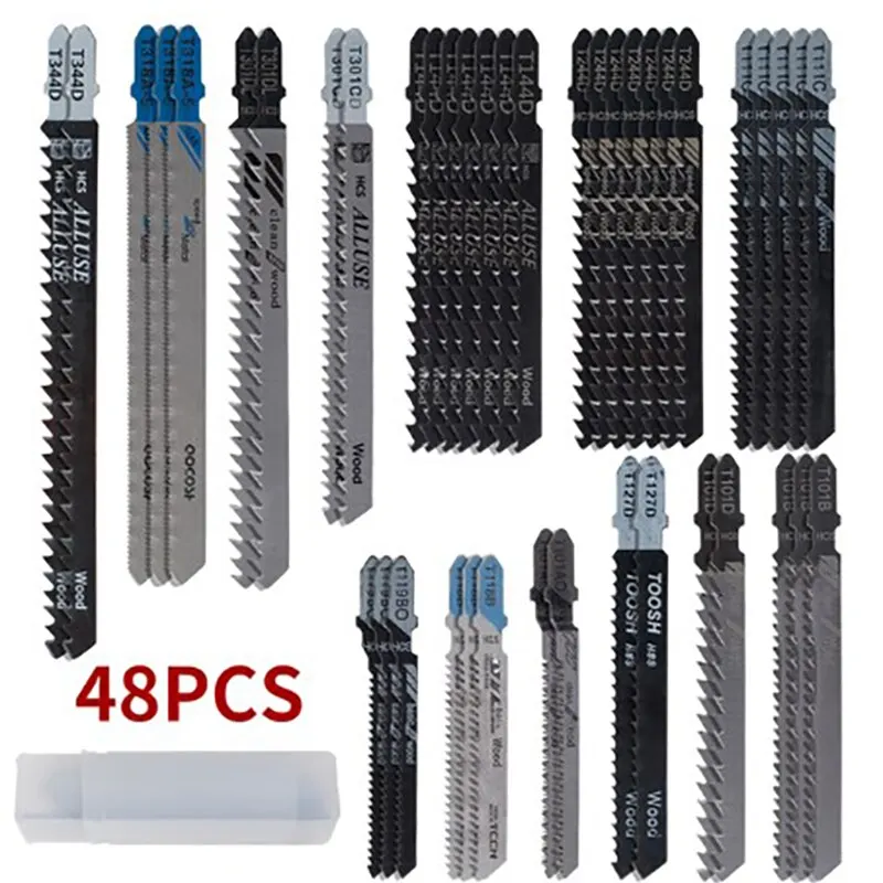 48 PCS Saw Blade Straight Cutting Tools - Hacksaw Blades Metal Wood Woodworking