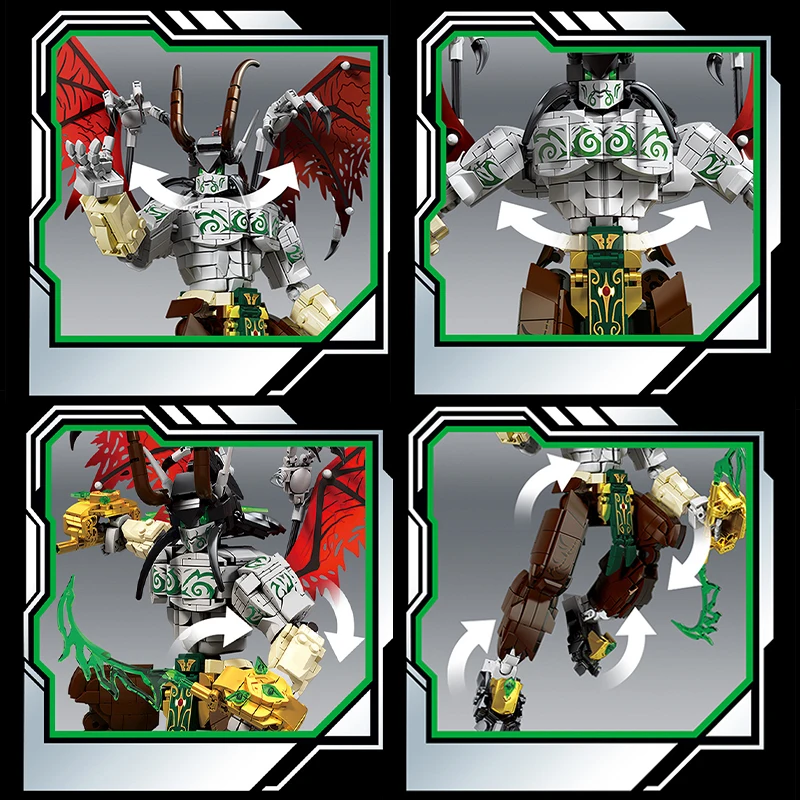 Technical Mechanical Warrior Hero Mech Building Blocks High Tech Alien Beast Robot MOC Bricks Collection Toys Kid Christmas Gift view 4