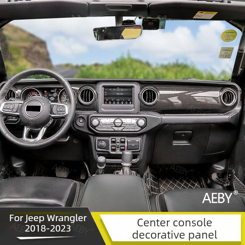 For Jeep Wrangler 2018-2023 Passenger instrument panel trim cover,Center console panel copilot,decorative panel,Accessories