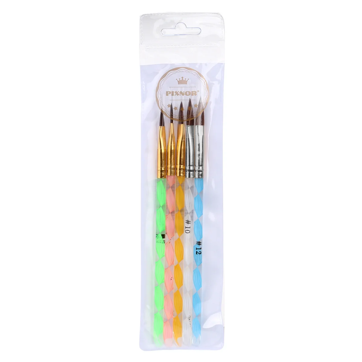 5-teiliges Nagelschnitzstifte-Haar-Acryl-Kunstpinsel-Set, Spatengriff für präzise Bildhauerei, Rasiermesser, Lächeln, Linien, Gel