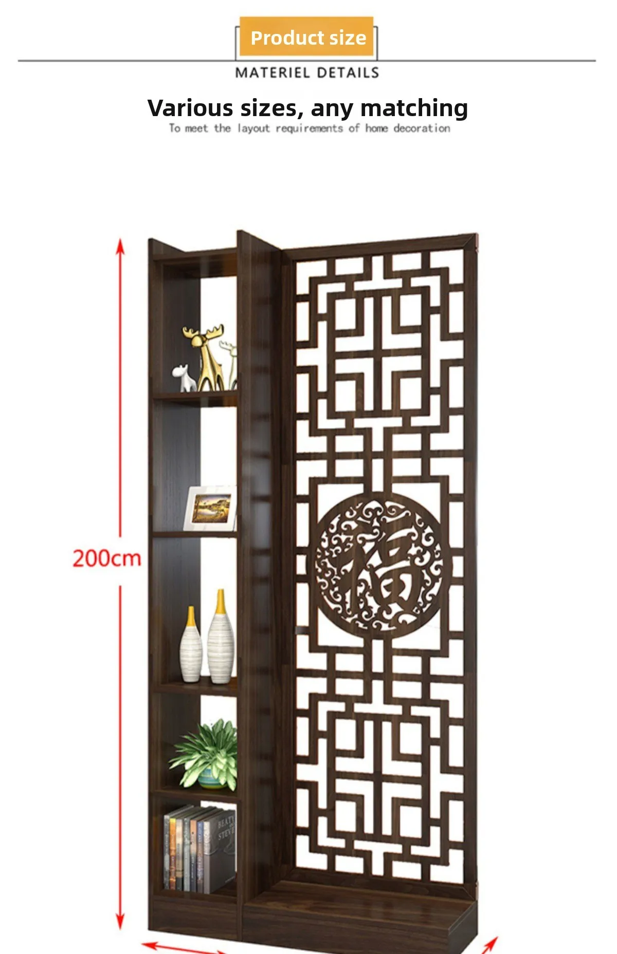 Новая перегородка для гостиной в китайском стиле, украшение для дома, двусторонняя, простая, современная, входная дверь в прихожей, твердая древесина p