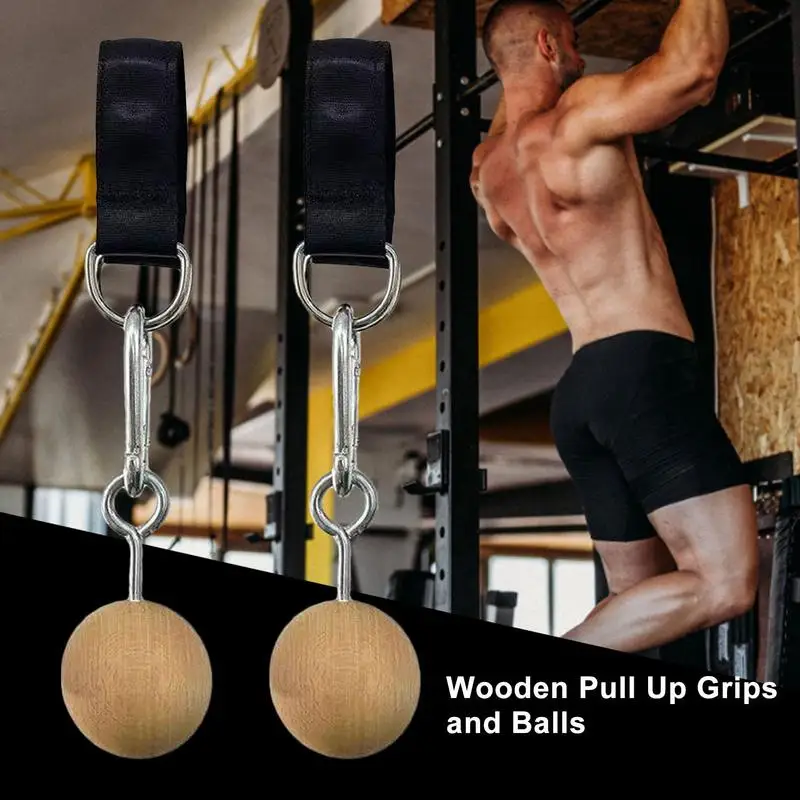 Drewniany uchwyt na piłkę do podciągania Power Ball Hold Grips Trener siły Wspinaczka skałkowa Niepękący uchwyt do podciągania Ball Grip Gym