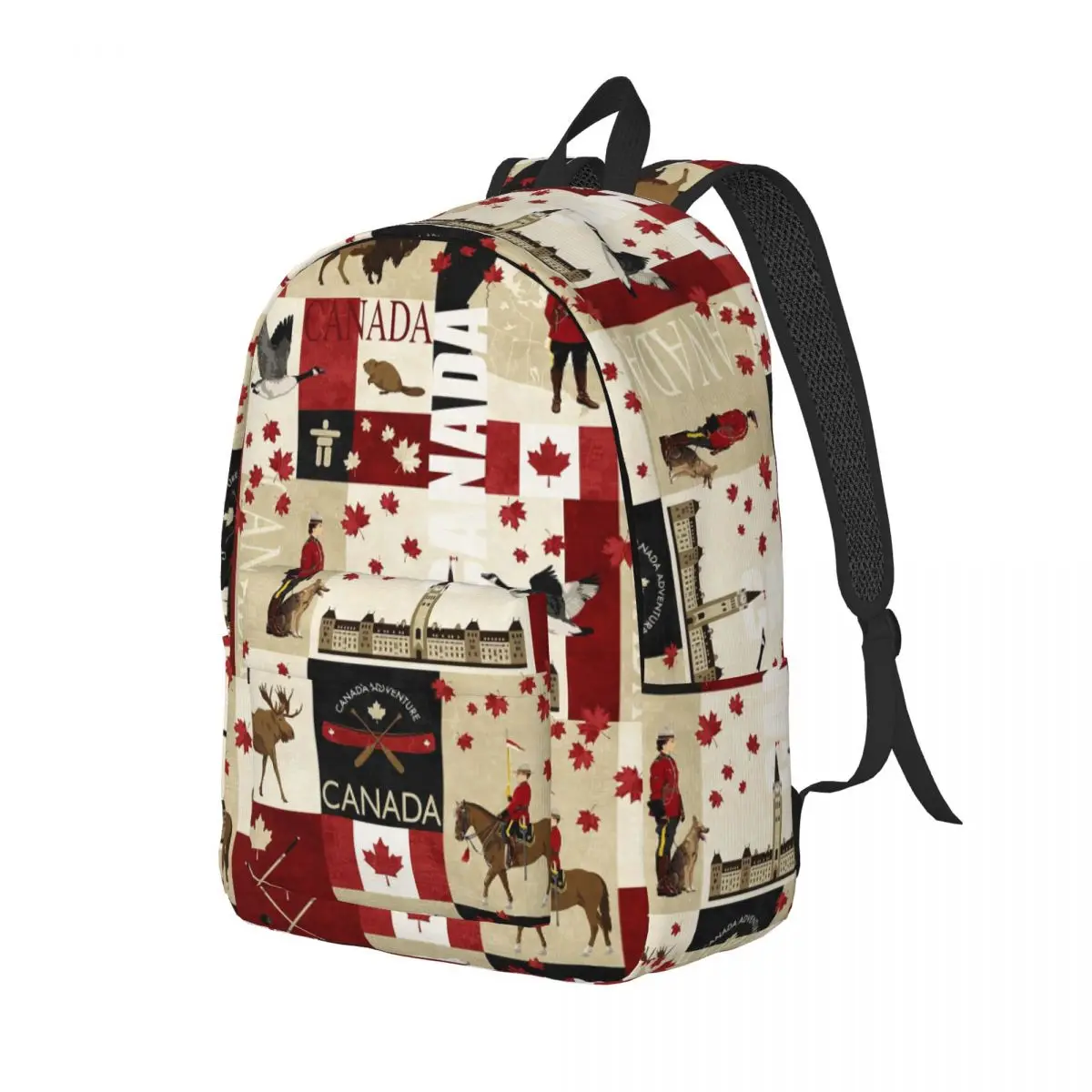 

Canada Flag National Culture Backpack Daypack Large Capacity Kids BookBag School Bag Shoulder Bags for Boys Girls