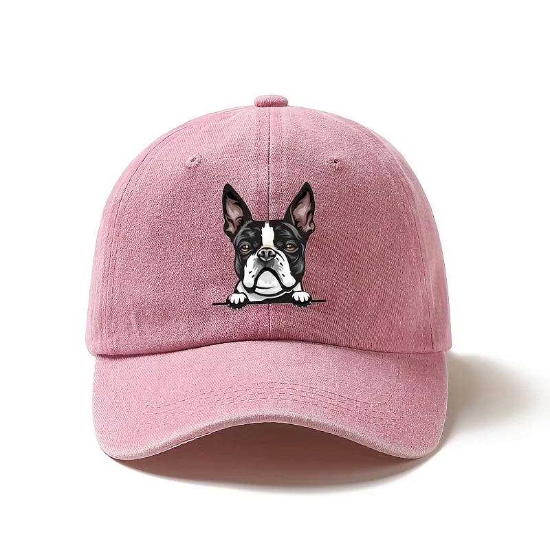 Niedliche Baseballmütze mit Boston-Hund-Aufdruck im lässigen Stil, perfektes Geschenk für den täglichen Gebrauch und Reisen von Haustierbegeisterten