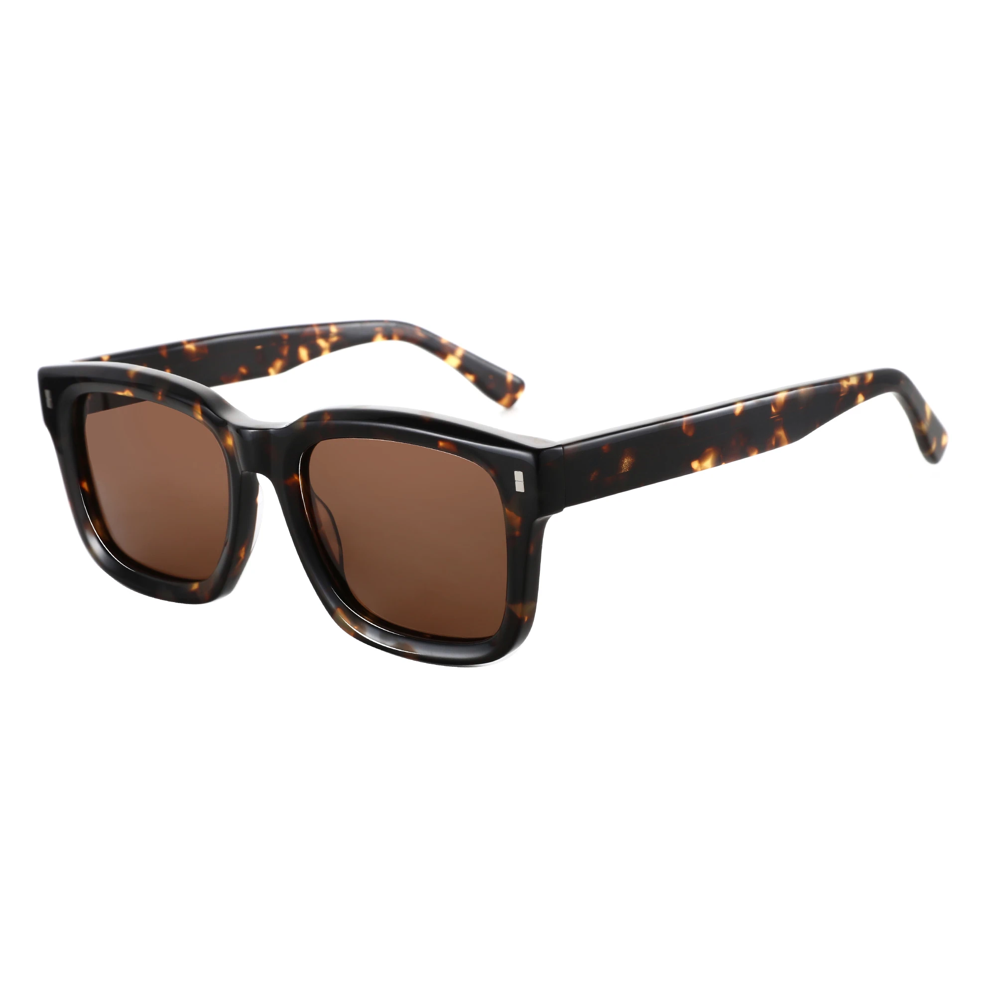 ZENOTTIC 2026 Klassisches Design Polarisierte Sonnenbrille Unisex Handgefertigte Acetat-Dickrahmen-Sonnenbrille Herren Trendige Eckige Schattierungen – Detail 8