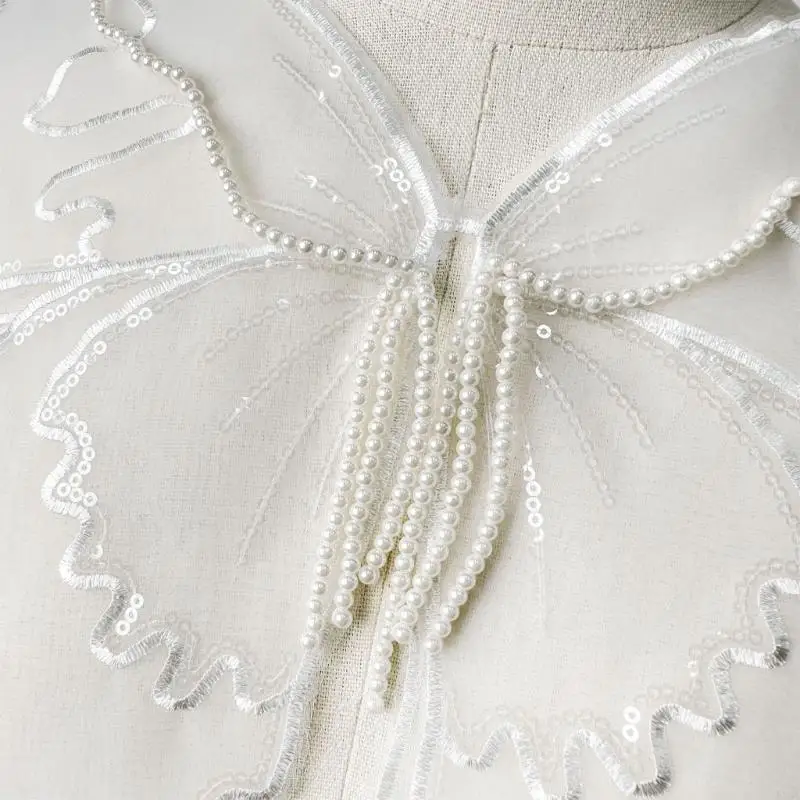 Handmade Pearls Butterfly Applique Sewing On Applique For Fashion Designers And Craft Enthusiasts Garment Decoration 6XDA