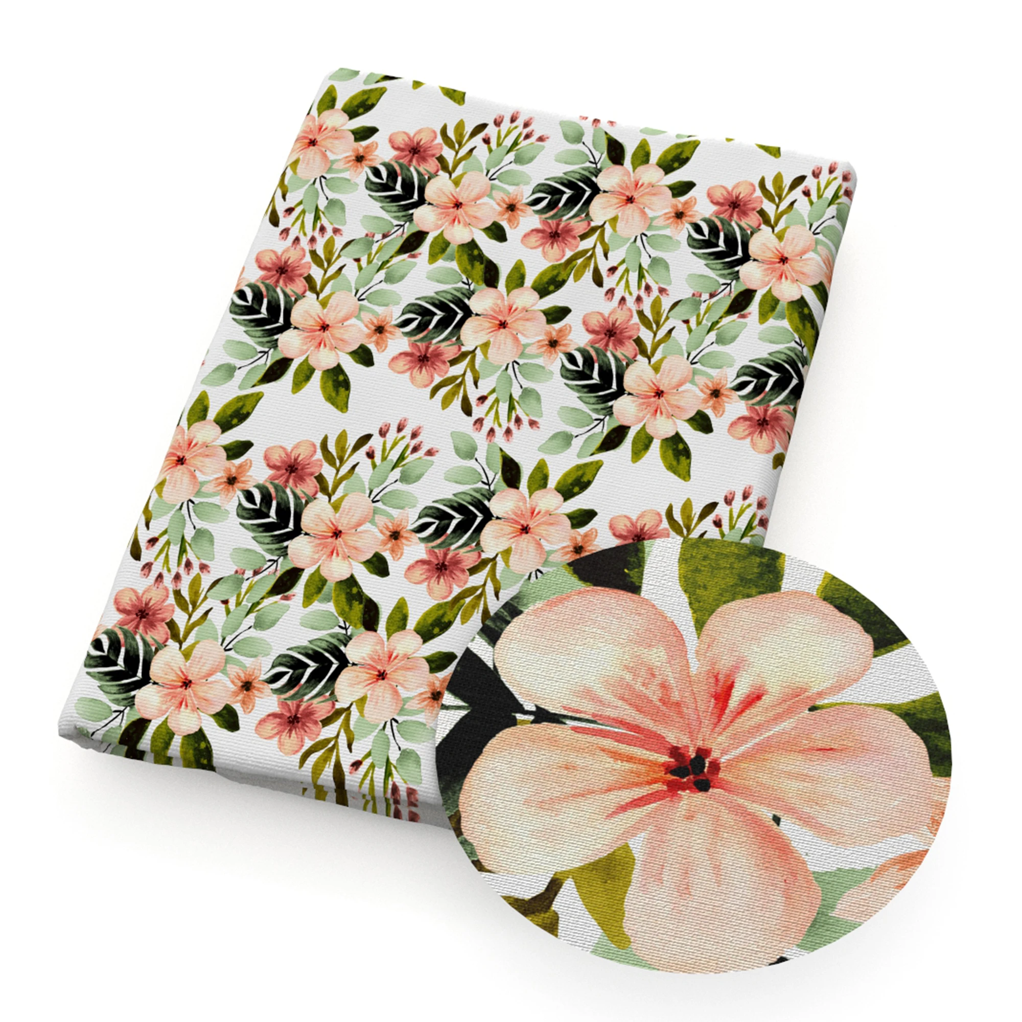 Blossom Flowers Florals Printed Polyester Pure Cotton Material By the Meter Patchwork Tissue Sewing Quilting Fabrics Needlework