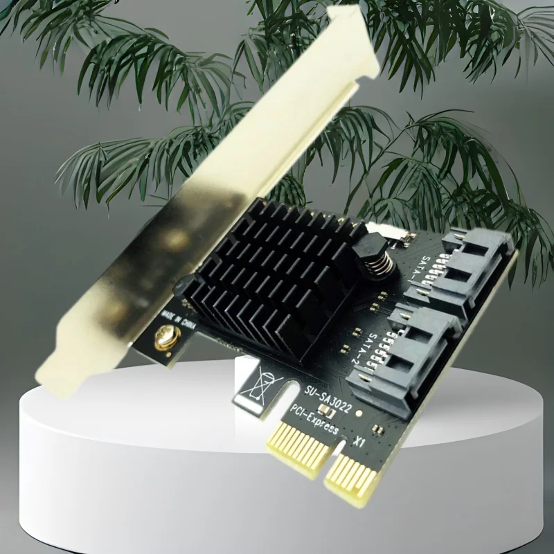 

NEW Pcie Sata ASM1061 Chip 2Port SATA3.0 PCIE/PCI-E/PCI Express X1 Sata Expansion Server SATA Controller for Desktop PC Computer