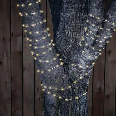 200Merter Fairy Light Christmas Tree Garland Silver Wire String Outdoor 9Lamp For Christmas Party Home Decoration