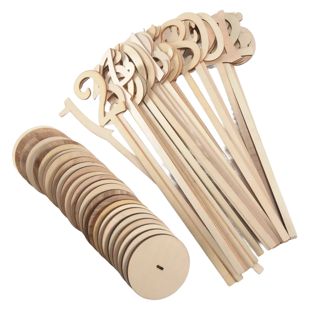 

Wooden Table Numbers 1-25 Vintage Home Party Event Banquet Decor Set