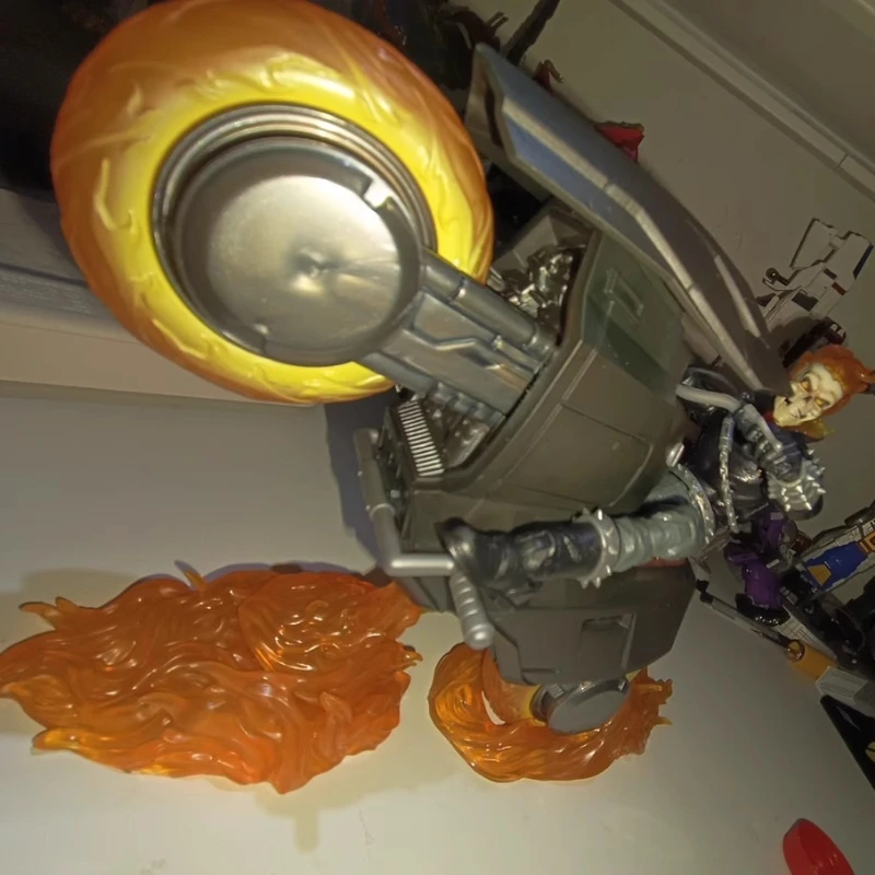 Anime Ghost Rider & Hell Cycle Articulated Action Figure Set Marvel Desktop model Ornaments Collector Birthday Gift Toy