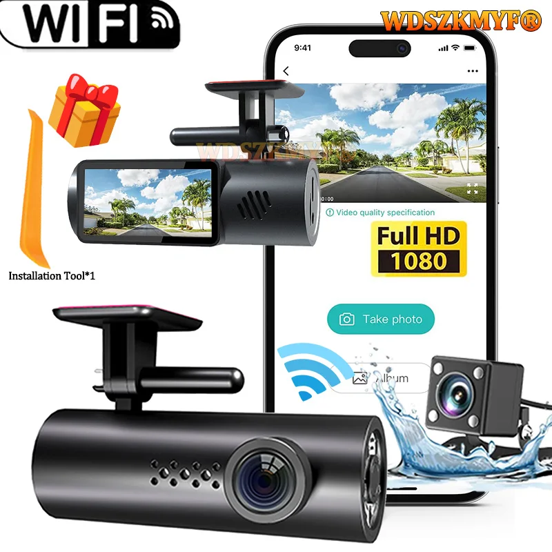 2Channel Dash Cam WIFI APP Car DVR 1080P Dual Lens Video Drive Recorder Dashcam Black Box 24h Parking Monitor car accessories