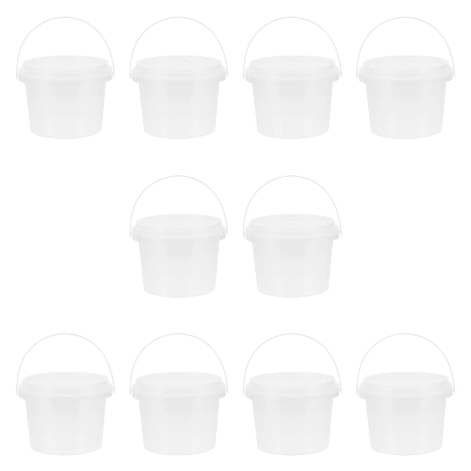 10 PCS Mini Storage Bucket Ice Cream Fruit Packing Bottles PP Shirt Boxes for Presents Salad Dessert Cups Kid Gifts Milk Tea