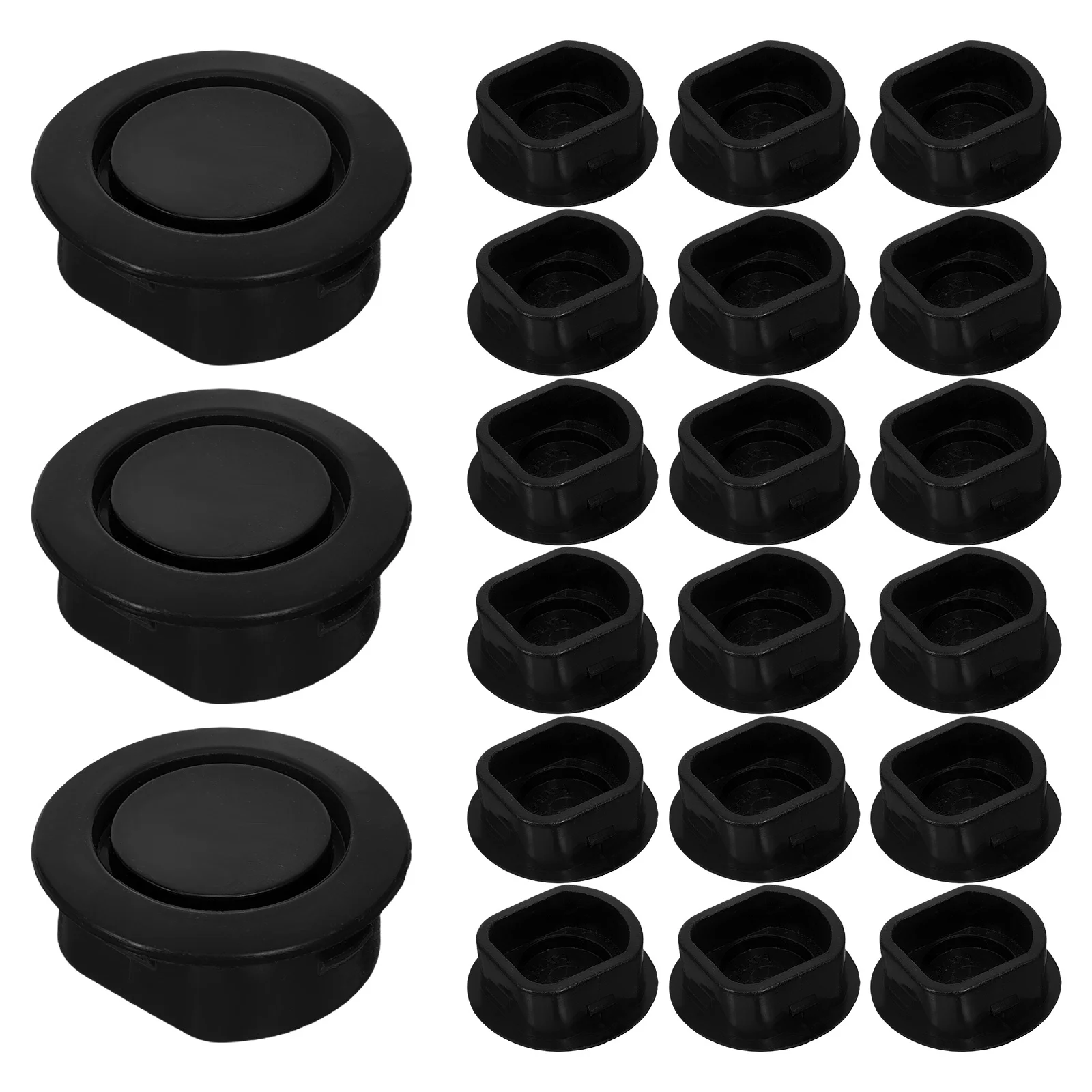

24Pcs Vehicle Radar Hole Plastic Caps Bumper Hole Plugs Front Rear Bumper Covers Dustproof Protection Cars Suvs Trucks Black