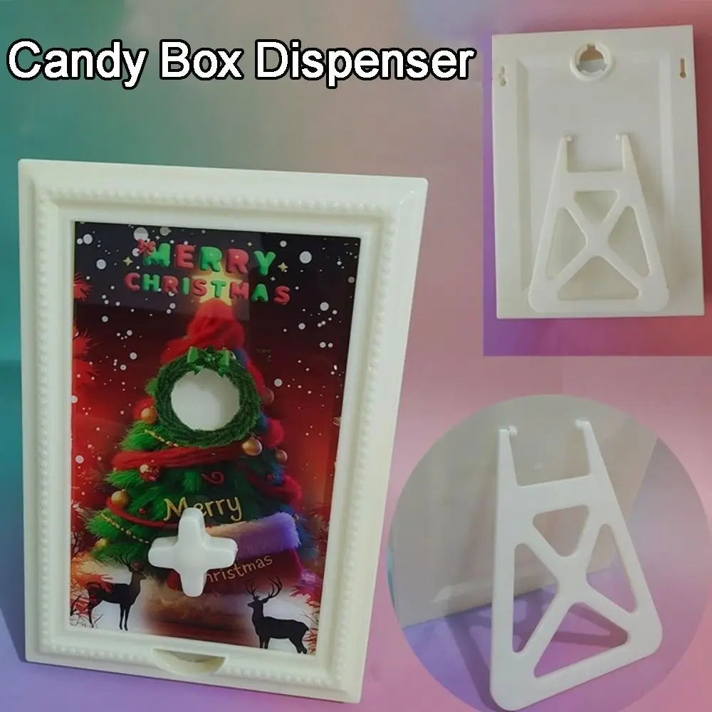 Christmas Decorations Christmas Tree Pattern Candy Box Dispenser Desktop Ornaments Plastic Handy Candy Frame Storage Decors