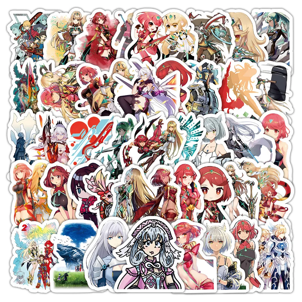 

10/60PCS Xenoblade Chronicles Stickers Role Playing Games Cartoon Decoration Funny Game Toy Graffiti Laptop Guitar Bike Sticker