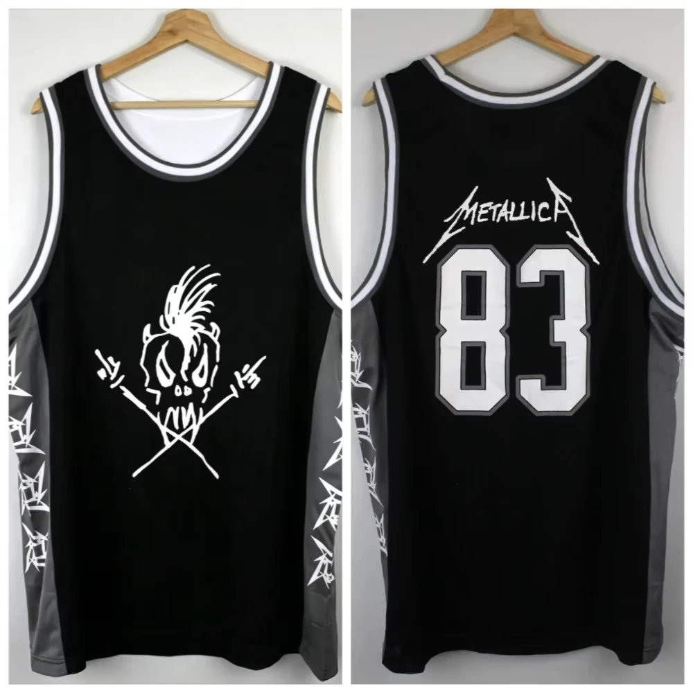 2026 New Metallica Album Basketball Jersey Sleeveless Vest, Summer Men Y2k M72 Tour Rock Fashion Quick Drying Sweatshirt Singlet