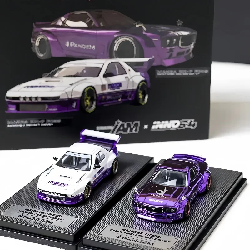 IAM 1:64 Indonesia Auto Show edición limitada doble caja de juego de coches RX-7 aleación fundido a presión modelo de coche de simulación en miniatura, en stock