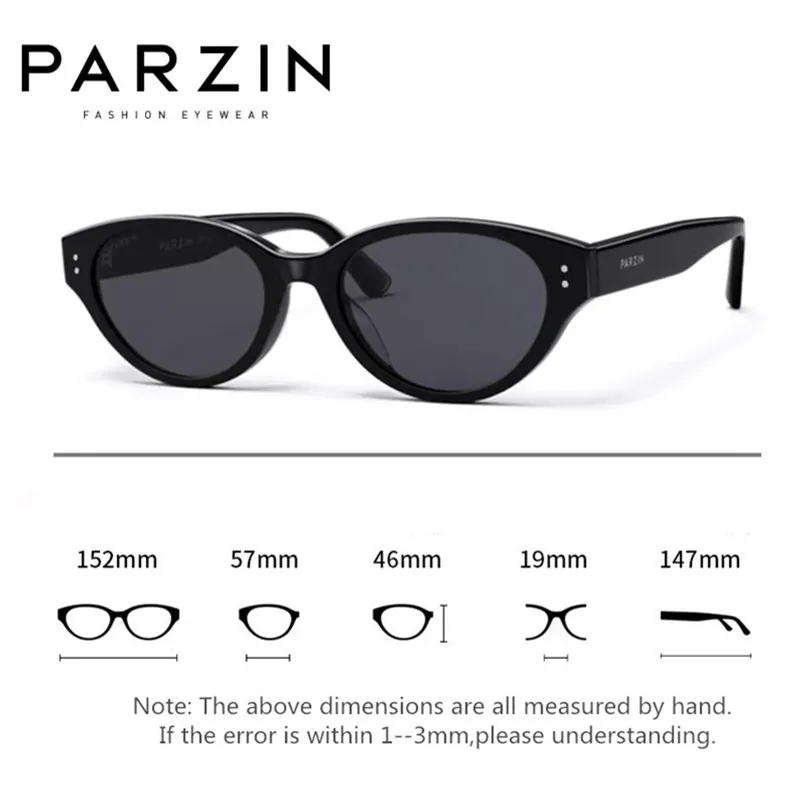 PARZIN New Sunglasses Vintage Cat Eye Sunglasses Women UV Protection Fashion Sun Glasses Shades7798 image 2
