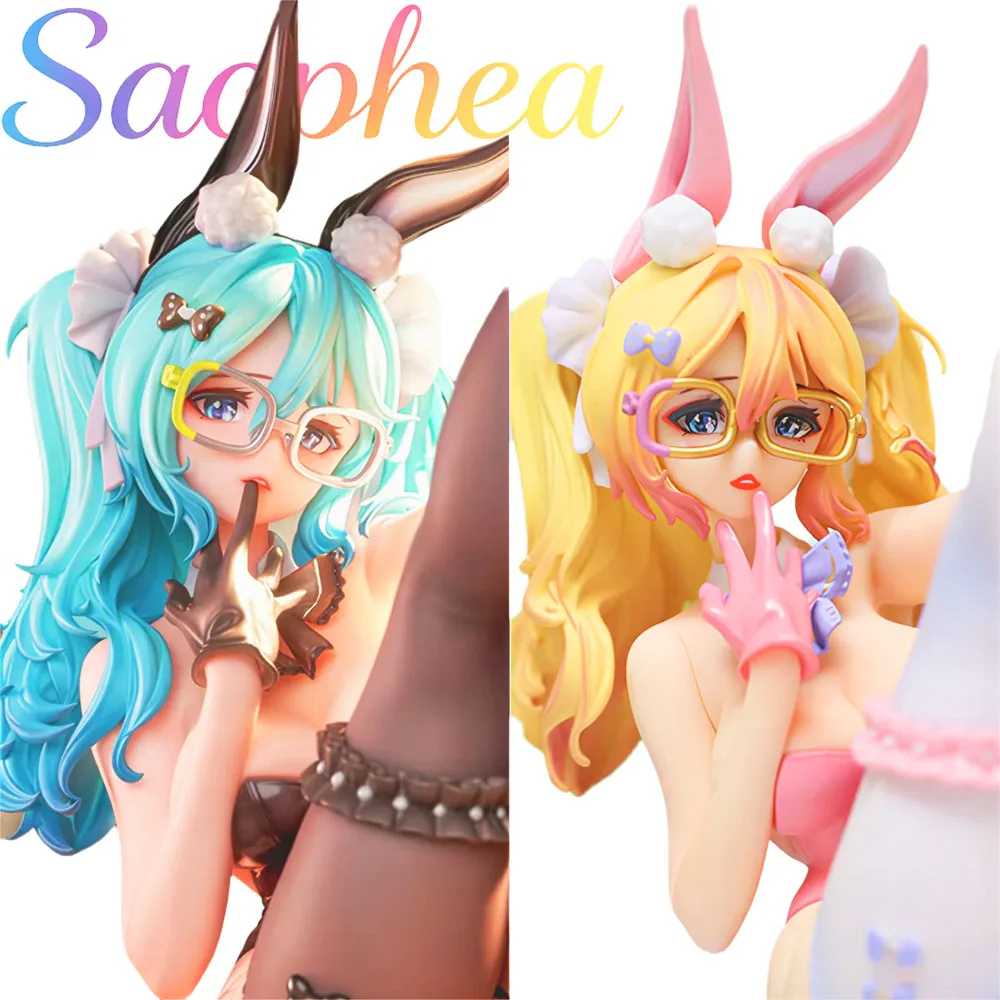 Saophea  Bunny Girl Green & Yellow Leg‑Raise Ver. Ecchi Figure, Sexy Anime Girl Figurine,Waifu Action Figure Collectible Statue