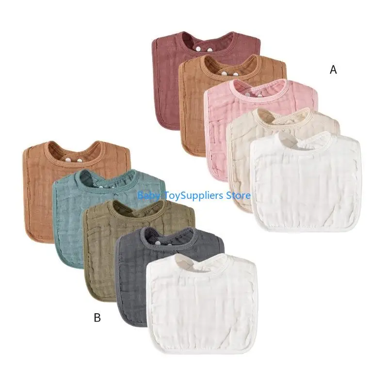 

R1WF Baby Bibs Drool Bandana Soft Adjustable Baby Cotton Bibs for Newborn Baby Gift