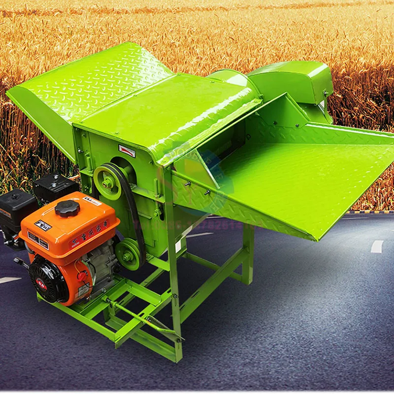 Gasoline Engine Mini Multifunctional Rice Wheat Beans Sorghum Millet Thresher Electric Rapeseed Seed Threshing Shelling Machine