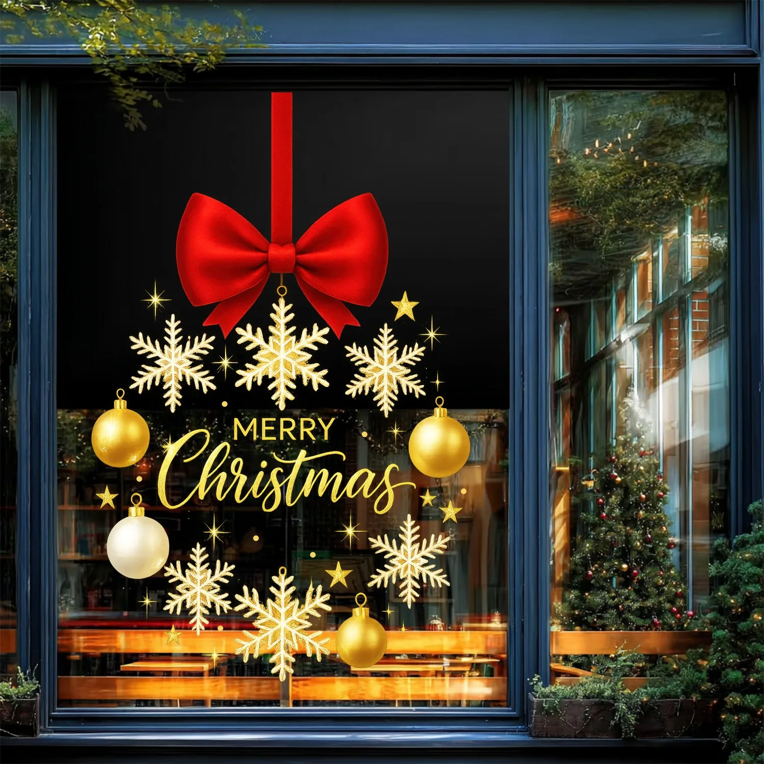 Pegatinas Navideñas de Copos d - Snowflake Window Decal reseña y precio