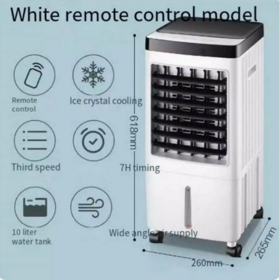 110V/220V/230V 10L wentylator klimatyzacji z silnym wiatrem i silnym chłodzeniem może zdalnie sterować regulacją chłodnica.