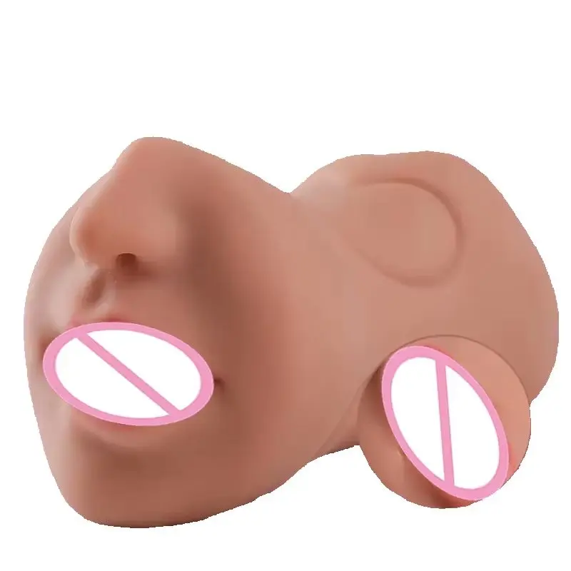 3 in 1 Mouth Lifelike Sex Doll with Face TPE Portable Adult Sex Love Toy Male Stroker Masturbator Deep Throat for Sexy Adult Men