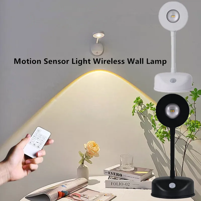 Motion Sensor Light Wireless Wall Lamp Rechargeable USB LED For Kitchen Bedroom Mural Living Room Sensor Indoor Lighting 1pc/lot